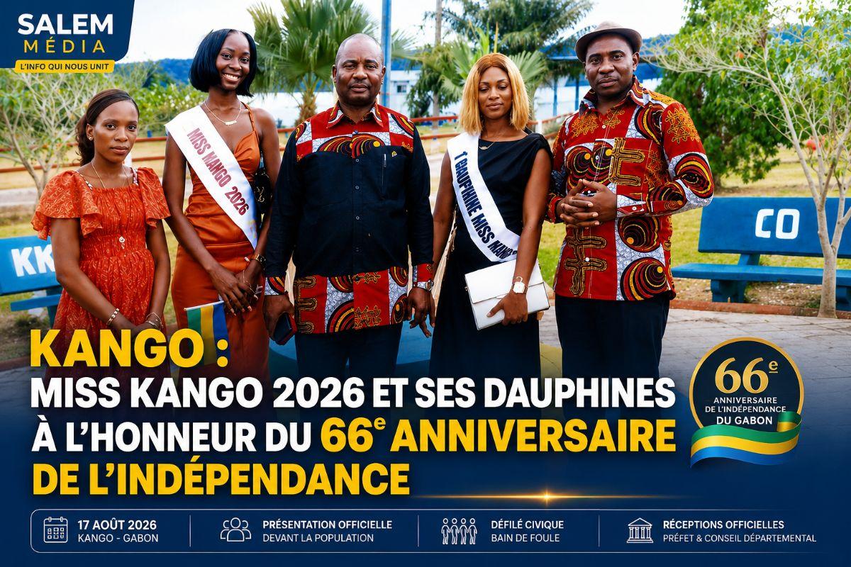Kango : Miss Kango 2026 et ses dauphines à l’honneur des festivités du 66ᵉ anniversaire de l’indépendance