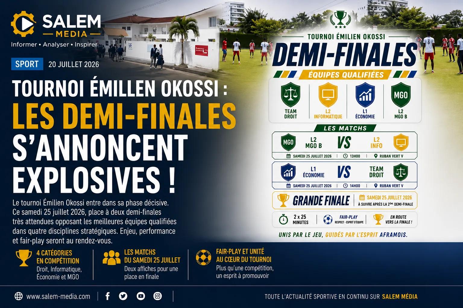 Tournoi Emilien Okossi : Le gotha universitaire se donne rendez-vous au Ruban Vert