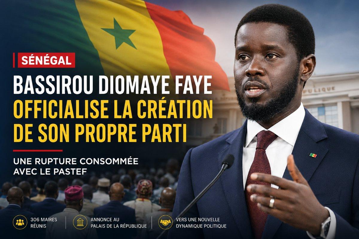 Sénégal : Bassirou Diomaye Faye officialise la création de son propre parti politique, une rupture consommée avec Pastef