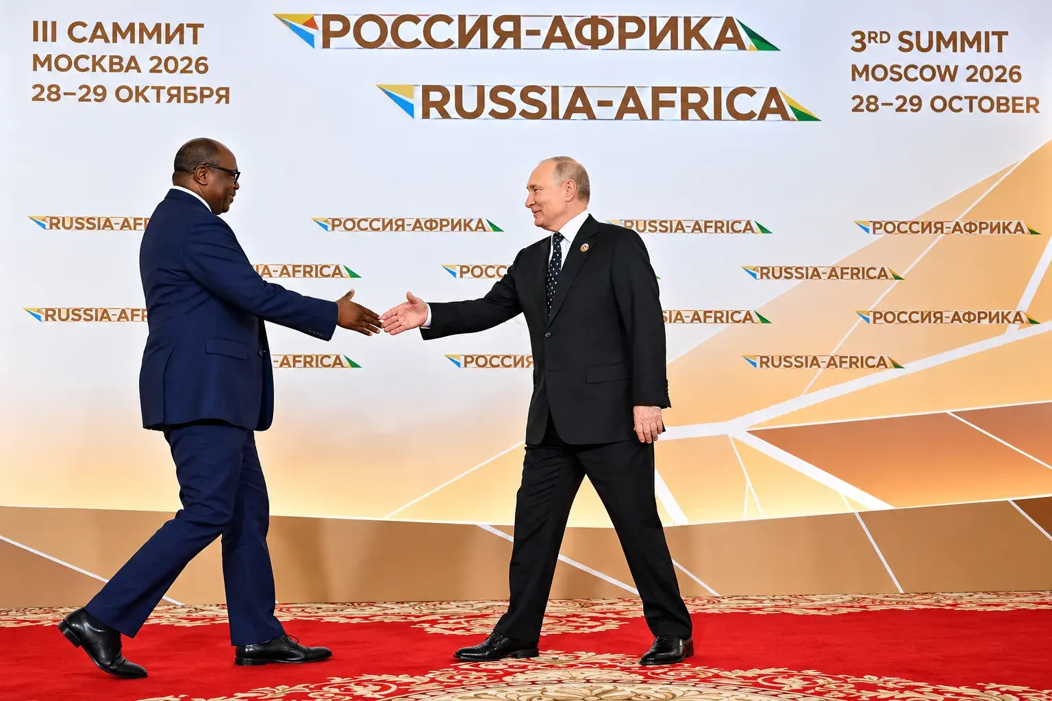 Le président russe Vladimir Poutine et son homologue burundais Évariste Ndayishimiye, président en exercice de l'Union africaine