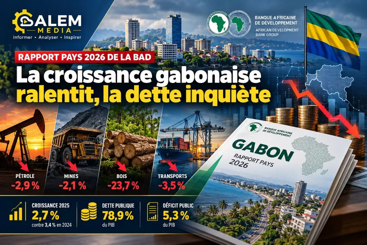 Rapport pays 2026 de la BAD : la croissance gabonaise ralentit, la dette inquiète