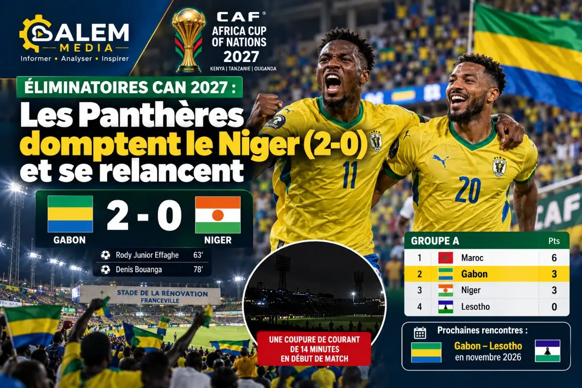 Éliminatoires CAN 2027 : les Panthères domptent le Niger (2-0)