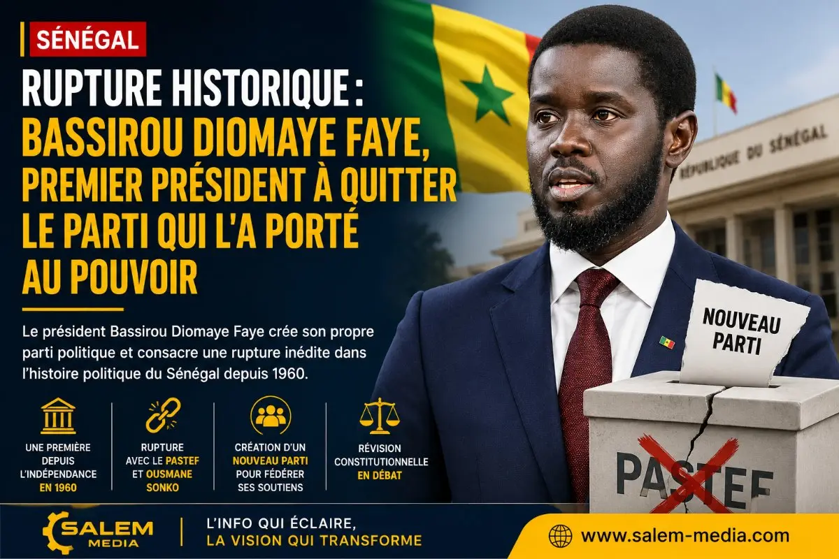 Rupture historique au Sénégal : Bassirou Diomaye Faye, premier président à quitter le parti qui l'a porté au pouvoir