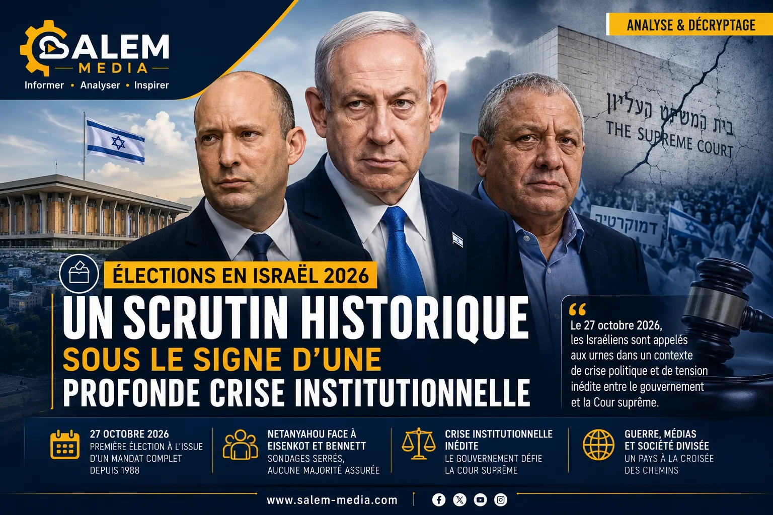 Élections en Israël 2026 : un scrutin historique sous le signe d'une profonde crise institutionnelle